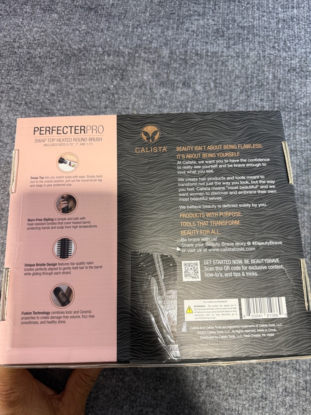 Calista Perfecter Pro Swap Top Heated Round Brush - Black & Pink - Picture 2 of 4
